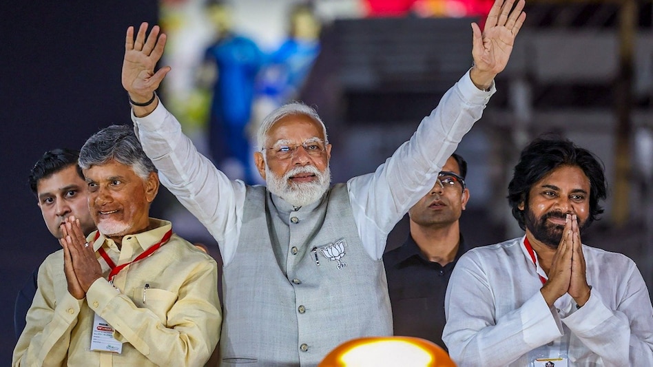 The BJP won three seats - Anakapalle, Rajahmundry, and Narsapuram - all with a margin of over 2 lakh votes. The BJP won three seats - Anakapalle, Rajahmundry, and Narsapuram - all with a margin of over 2 lakh votes.