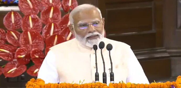 Modi asserted that the NDA is not merely a coalition for governance but an organic alliance rooted in values from leaders like Vajpayee. Modi asserted that the NDA is not merely a coalition for governance but an organic alliance rooted in values from leaders like Vajpayee.