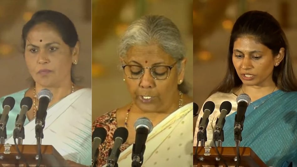 Seven women, including Nirmala Sitharaman and Raksha Khadse, have been inducted into the new Council of Ministers Seven women, including Nirmala Sitharaman and Raksha Khadse, have been inducted into the new Council of Ministers