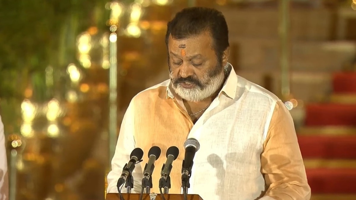 Suresh Gopi took oath on Saturday Suresh Gopi took oath on Saturday