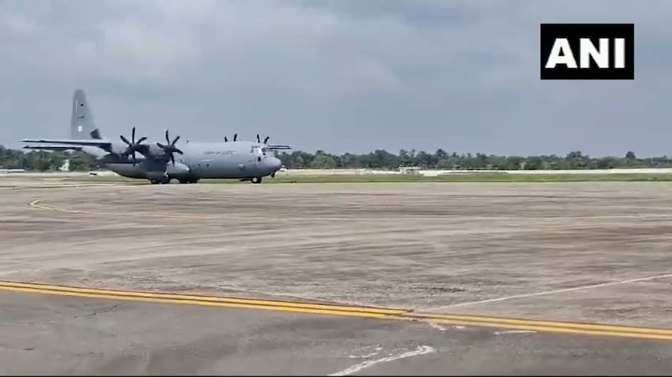 The IAF sent a C-130J transport aircraft to Kuwait on June 13 night to bring back the bodies. (Photo: Screengrab) The IAF sent a C-130J transport aircraft to Kuwait on June 13 night to bring back the bodies. (Photo: Screengrab)