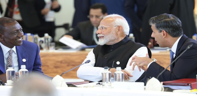 "Spoke at the G7 Outreach Session on AI and Energy, Africa and Mediterranean..." PM Modi shared in a post on X. (Picture courtesy: @narendramodi) "Spoke at the G7 Outreach Session on AI and Energy, Africa and Mediterranean..." PM Modi shared in a post on X. (Picture courtesy: @narendramodi)