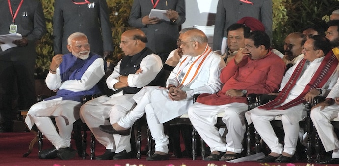 In his new Cabinet, PM Modi has repeated many high-profile ministers such as Rajnath Singh, Amit Shah, Nitin Gadkari, Nirmala Sitharaman, and S. Jaishankar in the same portfolio they held in the previous term. In his new Cabinet, PM Modi has repeated many high-profile ministers such as Rajnath Singh, Amit Shah, Nitin Gadkari, Nirmala Sitharaman, and S. Jaishankar in the same portfolio they held in the previous term.
