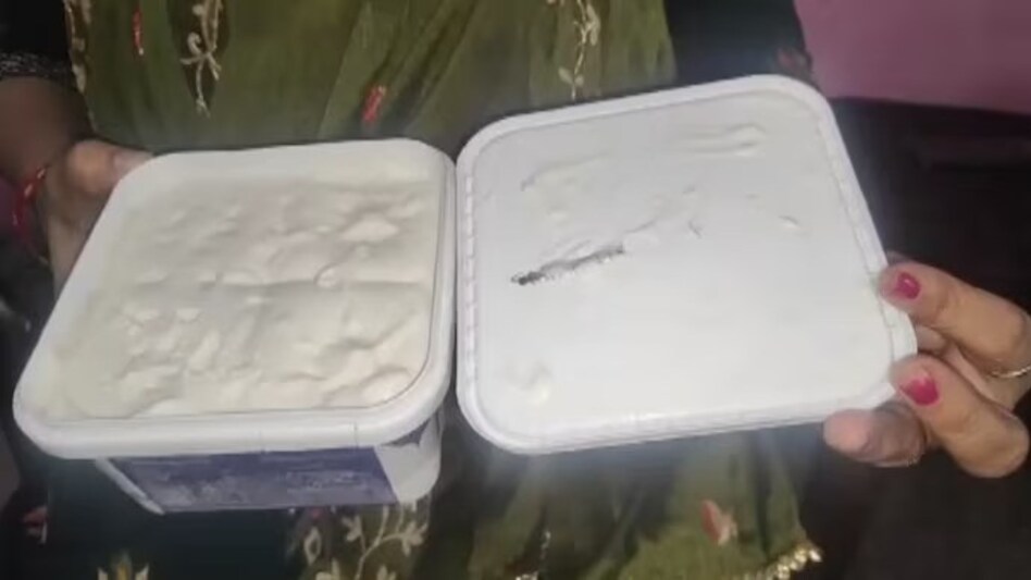 The discovery prompted Devi to record a video of the contaminated ice cream, which has since been shared widely on social media. The discovery prompted Devi to record a video of the contaminated ice cream, which has since been shared widely on social media.