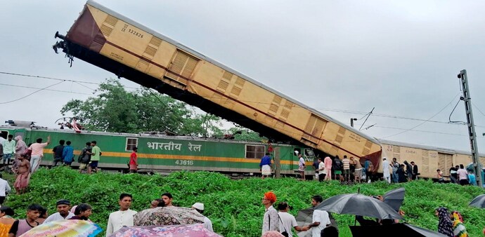 Rescue operations continue as authorities work to clear the tracks and restore normalcy in the affected area. Rescue operations continue as authorities work to clear the tracks and restore normalcy in the affected area.