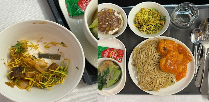 A passenger on an Air India flight found blade in his food A passenger on an Air India flight found blade in his food