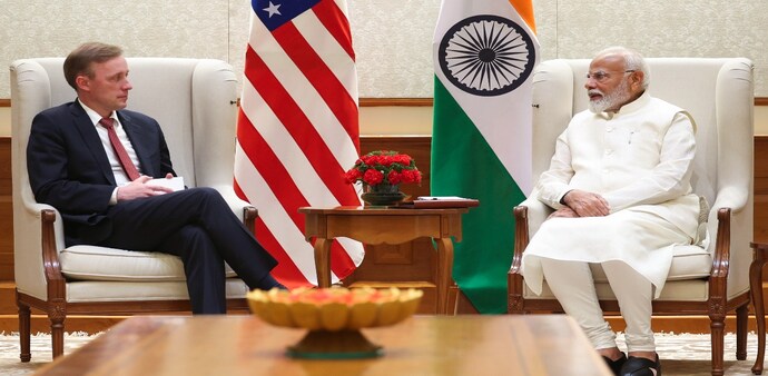 Sullivan is visiting Delhi from June 17 to 18, marking the first trip to India by a senior Biden administration official after the Narendra Modi government secured its third term. (Photo courtesy: @narendramodi) Sullivan is visiting Delhi from June 17 to 18, marking the first trip to India by a senior Biden administration official after the Narendra Modi government secured its third term. (Photo courtesy: @narendramodi)