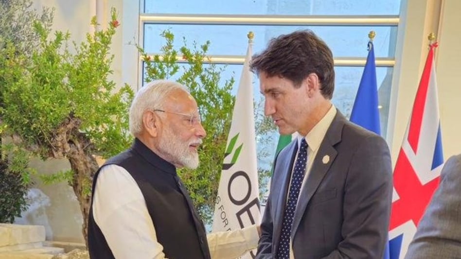 PM Modi, Justin Trudeau meet on the sidelines of G7 Summit in Italy PM Modi, Justin Trudeau meet on the sidelines of G7 Summit in Italy