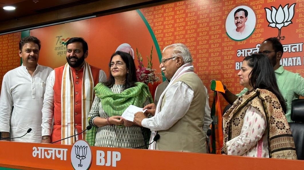 MLA Kiran Choudhry, her daughter joined BJP MLA Kiran Choudhry, her daughter joined BJP