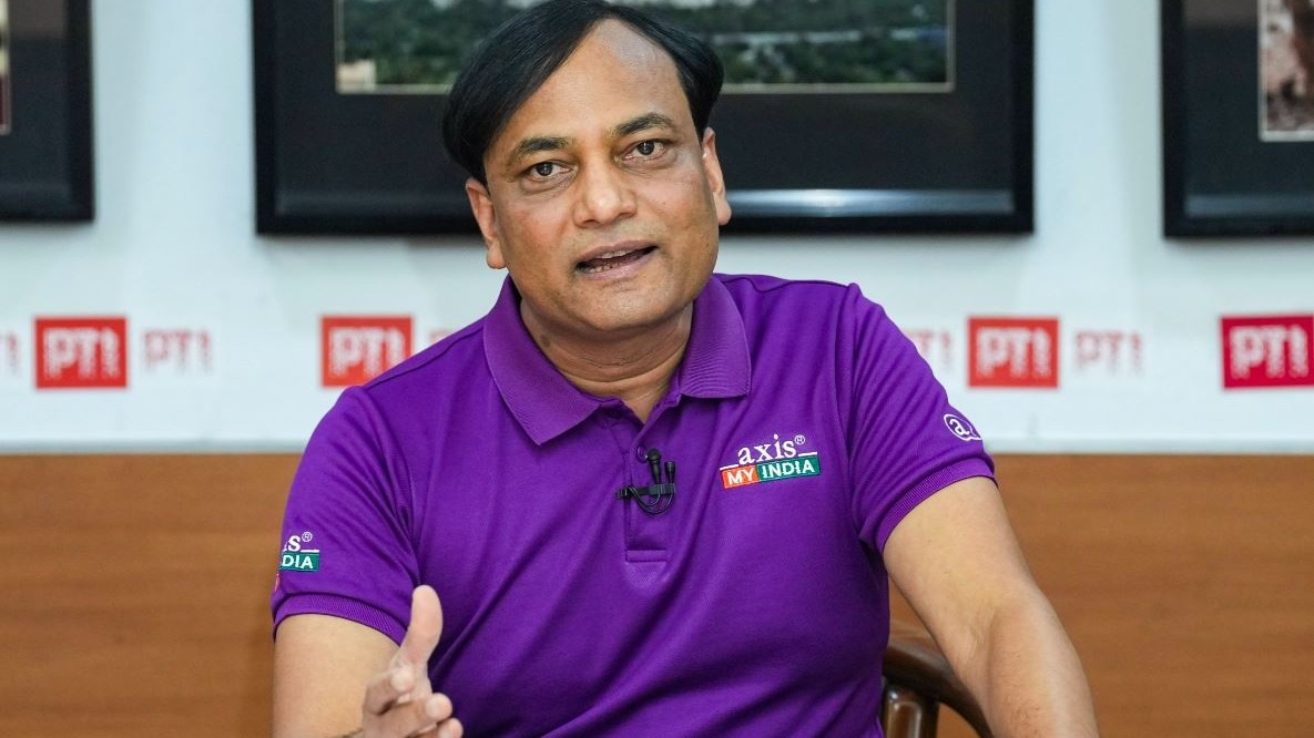 Chairman & MD, Axis My India Pradeep Gupta during an interview with PTI Chairman & MD, Axis My India Pradeep Gupta during an interview with PTI