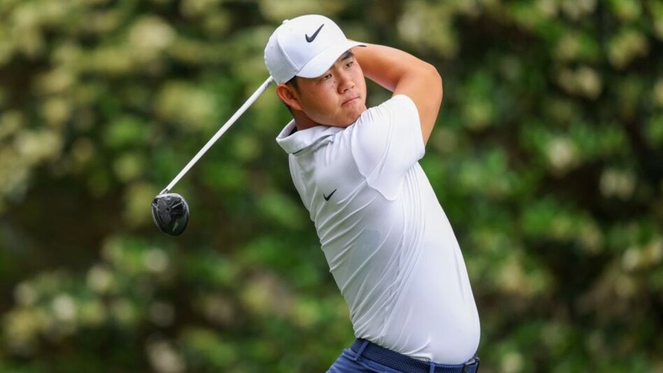 Joohyung Kim of South Korea in action on day three of the Travellers Championship at TPC River Highlands in Cromwell, Connecticut, on Saturday. Image courtesy PGA Tour/Getty Images. Joohyung Kim of South Korea in action on day three of the Travellers Championship at TPC River Highlands in Cromwell, Connecticut, on Saturday. Image courtesy PGA Tour/Getty Images.