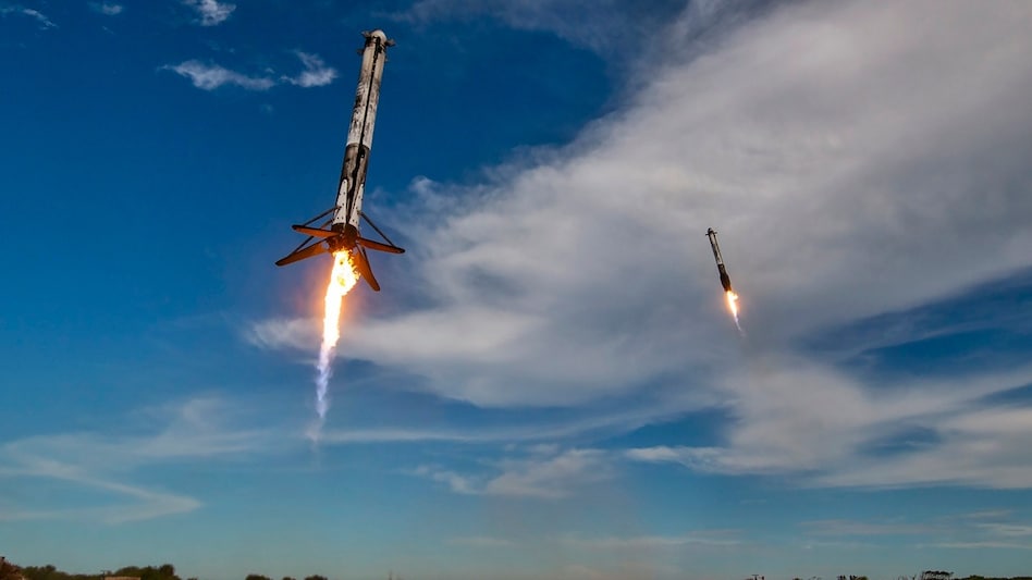 Falcon Heavy landing Falcon Heavy landing