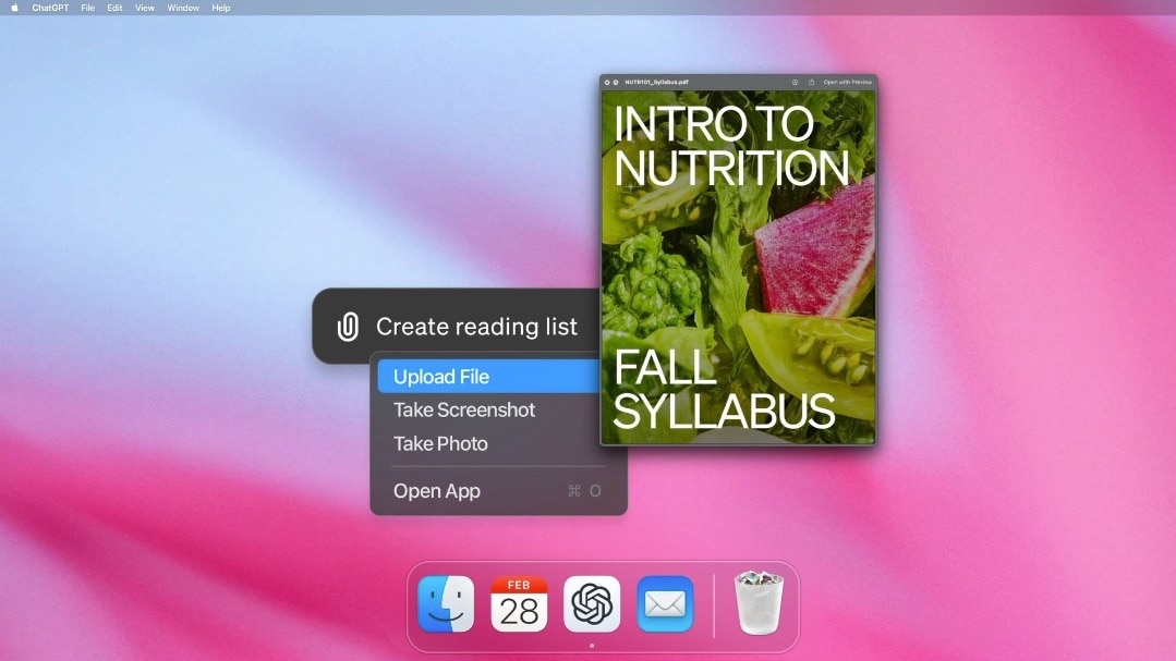 ChatGPT on Mac ChatGPT on Mac