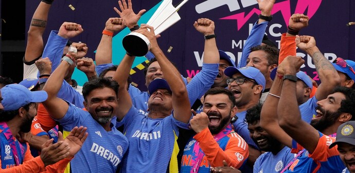 Unleashing his emotion in the trophy celebrations, Dravid showcased how much it meant to claim the World Cup crown for India.Dravid had earlier confirmed that he will part ways with Rohit and Co. after the ICC T20 World Cup. Unleashing his emotion in the trophy celebrations, Dravid showcased how much it meant to claim the World Cup crown for India.Dravid had earlier confirmed that he will part ways with Rohit and Co. after the ICC T20 World Cup.