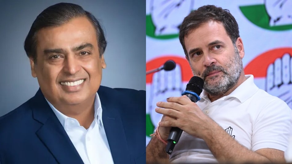 Today, footage from the news agency ANI showed Mukesh Ambani, Asia's richest man, arriving at 10 Janpath, where he is believed to have met with Sonia and Rahul Gandhi. Today, footage from the news agency ANI showed Mukesh Ambani, Asia's richest man, arriving at 10 Janpath, where he is believed to have met with Sonia and Rahul Gandhi.
