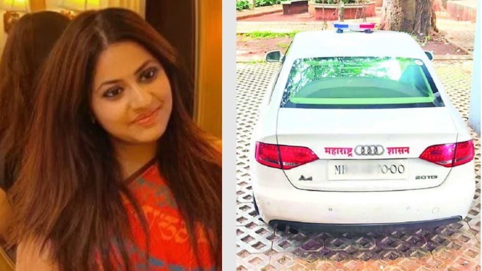 She arrived at her Washim office on Thursday in a Bolero car, a massive downgrade from the Audi with the red beacon light that she was first spotted with. She arrived at her Washim office on Thursday in a Bolero car, a massive downgrade from the Audi with the red beacon light that she was first spotted with.