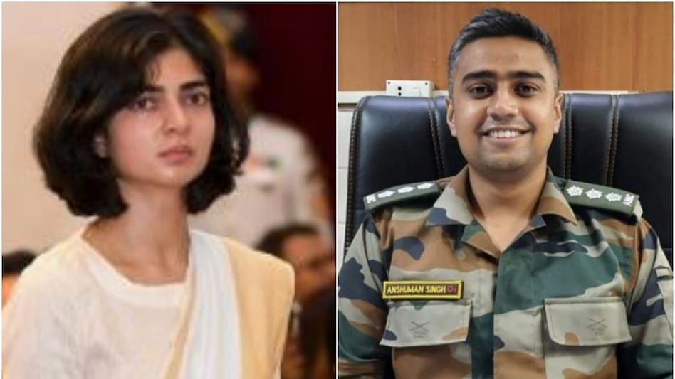 Captain Anshuman Singh's wife Captain Anshuman Singh's wife