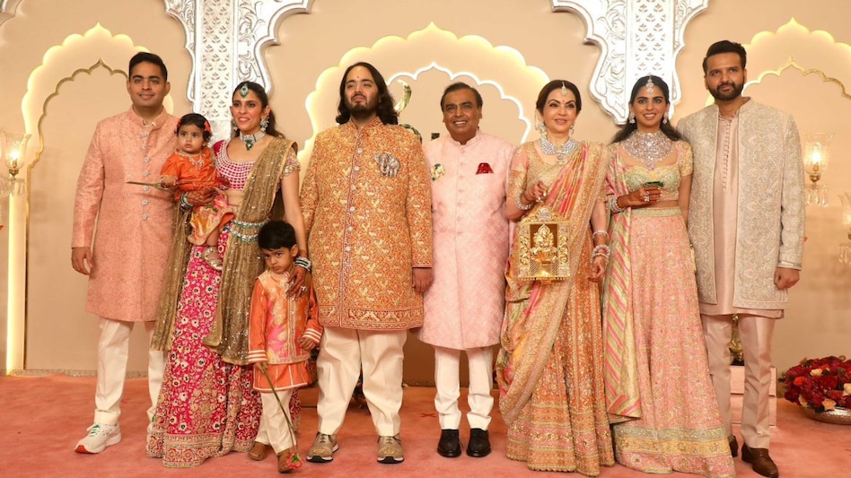 Anant, the youngest son of industrialist Mukesh Ambani, tied the knot with Radhika on Friday Anant, the youngest son of industrialist Mukesh Ambani, tied the knot with Radhika on Friday