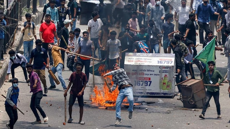 For three weeks, the unrest has intensified, reaching a peak on Monday with violent clashes at Dhaka University. For three weeks, the unrest has intensified, reaching a peak on Monday with violent clashes at Dhaka University.