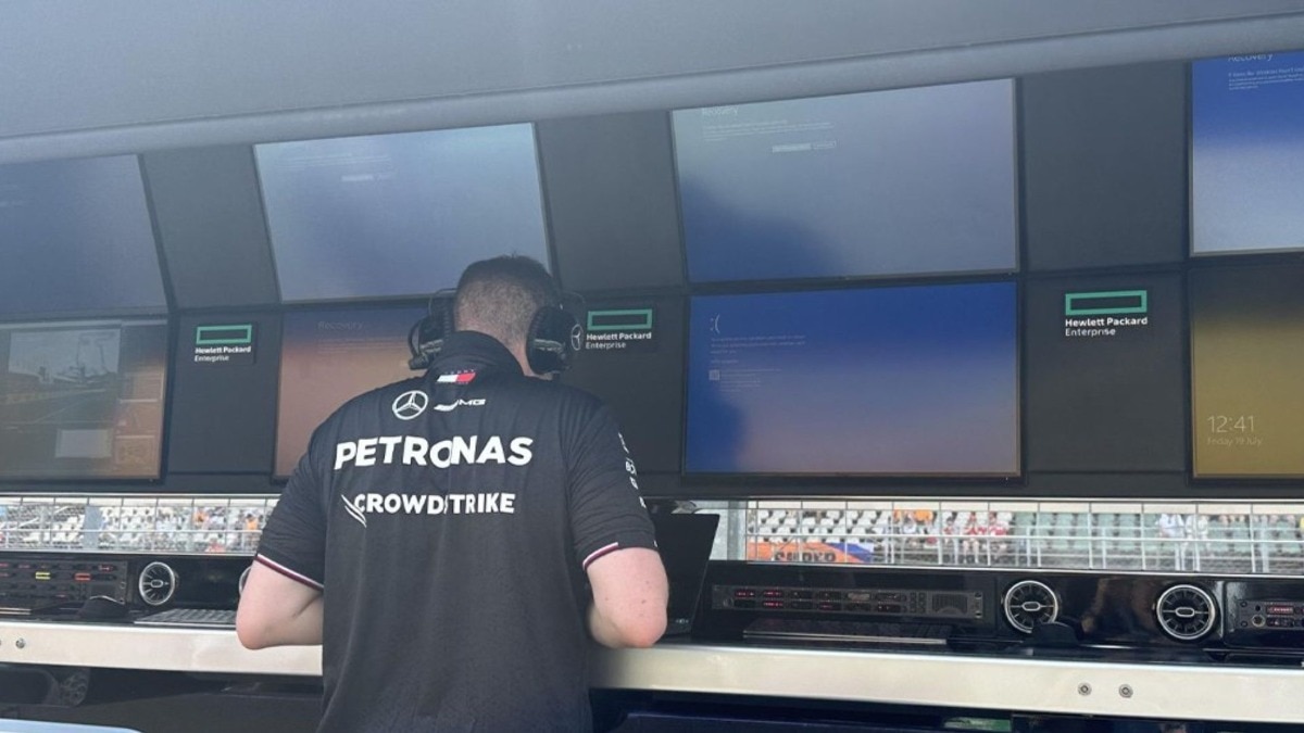 Mercedes F1 team hit by CrowdStrike glitch Mercedes F1 team hit by CrowdStrike glitch