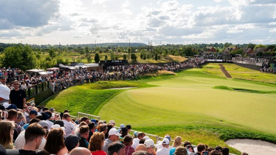Large crowds have turned out for the second leg of LIV Golf’s Europe swing with full houses expected on all three days of competition at the JCB Golf and Country Club in Staffordshire. Image courtesy livgolf.com. Large crowds have turned out for the second leg of LIV Golf’s Europe swing with full houses expected on all three days of competition at the JCB Golf and Country Club in Staffordshire. Image courtesy livgolf.com.