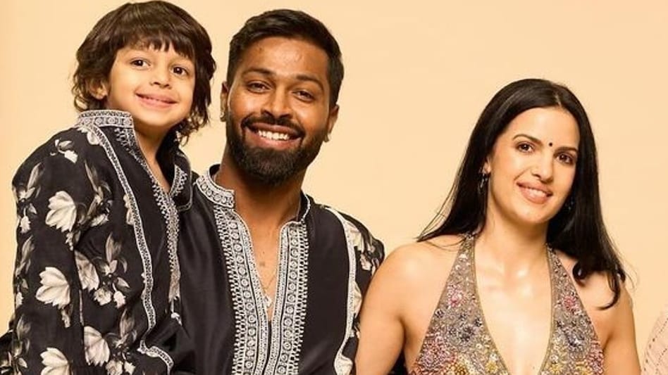 Hardik Pandya Natasa Stankovic and their son Agastya Hardik Pandya Natasa Stankovic and their son Agastya