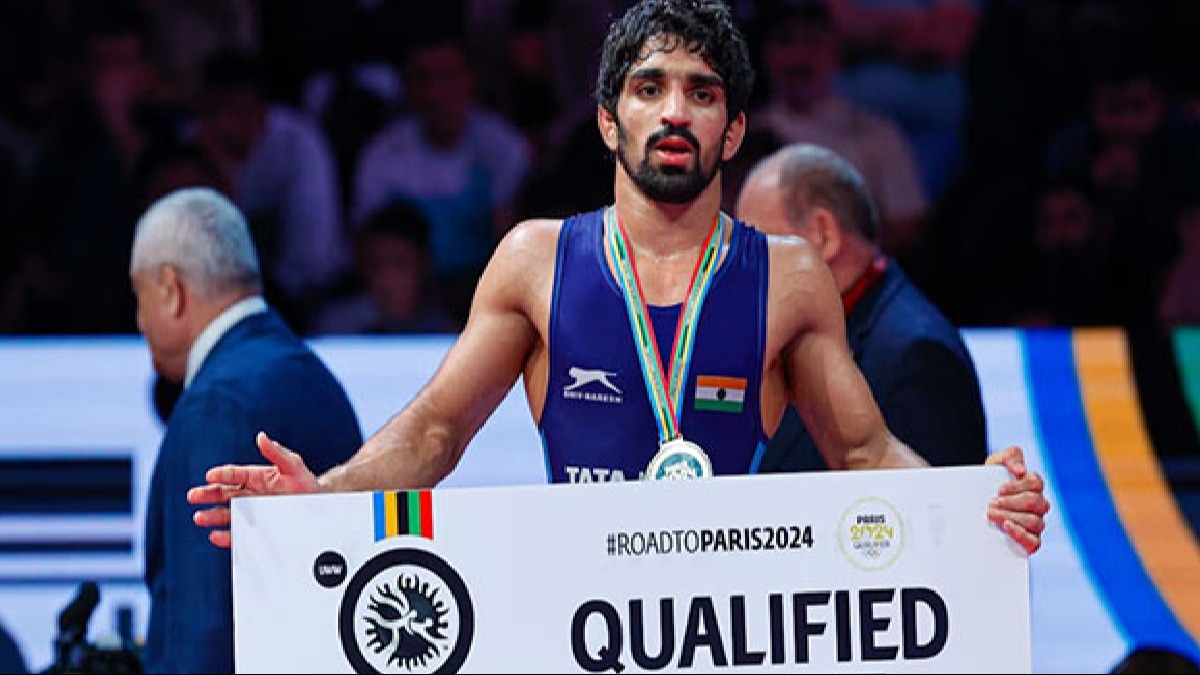 Aman Sehrawat qualifies for semifinals in men's 57 kg freestyle wrestling at Paris Olympics Aman Sehrawat qualifies for semifinals in men's 57 kg freestyle wrestling at Paris Olympics