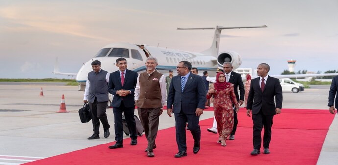 This is the first official visit of Jaishankar to the Maldives since assuming office for a second term in June 2024. (Picture courtesy: @DrSJaishankar) This is the first official visit of Jaishankar to the Maldives since assuming office for a second term in June 2024. (Picture courtesy: @DrSJaishankar)