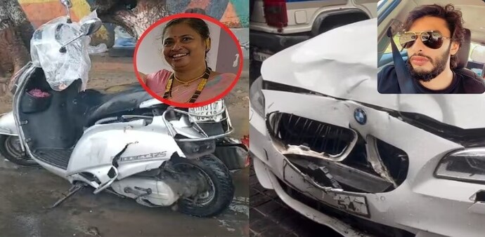 Police arrested Mihir Shah on July 9 from Thane district, two days after he allegedly rammed his BMW car into a two-wheeler, killing Kaveri Nakhwa (45), who was riding pillion. Police arrested Mihir Shah on July 9 from Thane district, two days after he allegedly rammed his BMW car into a two-wheeler, killing Kaveri Nakhwa (45), who was riding pillion.