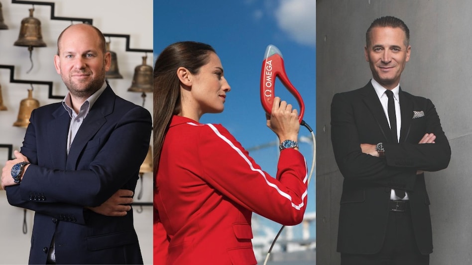 CEO of Omega Timing Alain Zobrist (left) and President and CEO of Omega Raynald Aeschlimann (right) CEO of Omega Timing Alain Zobrist (left) and President and CEO of Omega Raynald Aeschlimann (right)