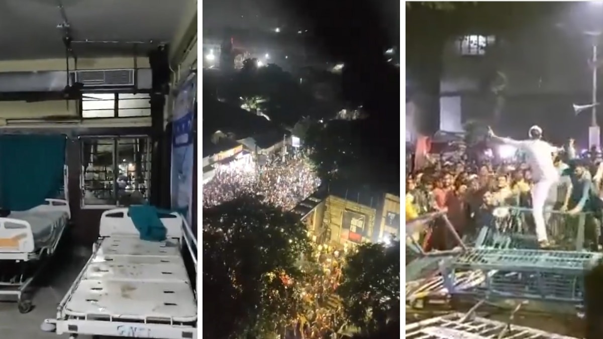 Kolkata doctor rape-murder: Mob attacks protesters, vandalises emergency ward at RG Kar Medical College Kolkata doctor rape-murder: Mob attacks protesters, vandalises emergency ward at RG Kar Medical College