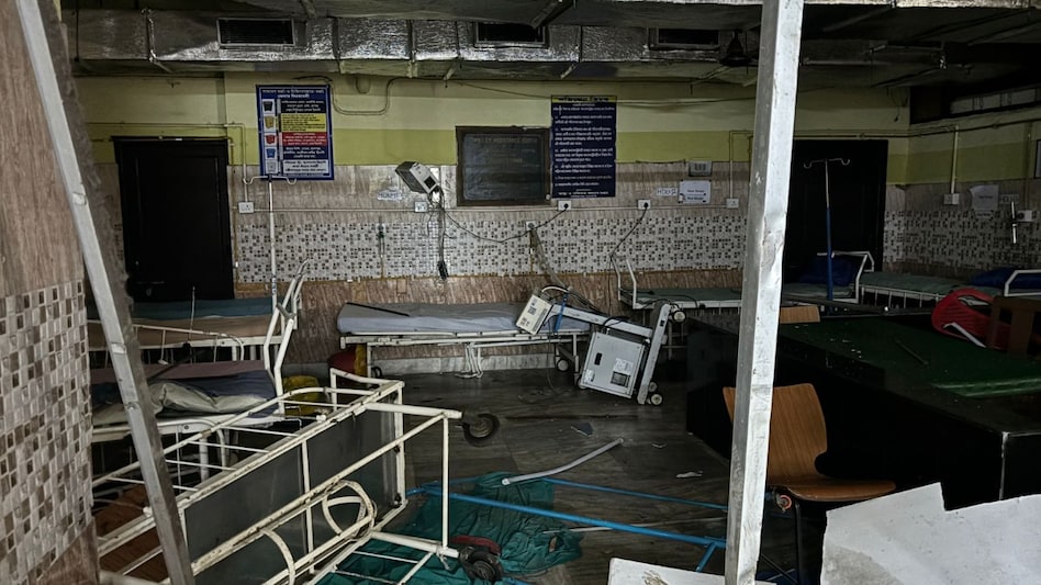 A mob vandalised RG Kar Medical College and Hospital in Kolkata A mob vandalised RG Kar Medical College and Hospital in Kolkata