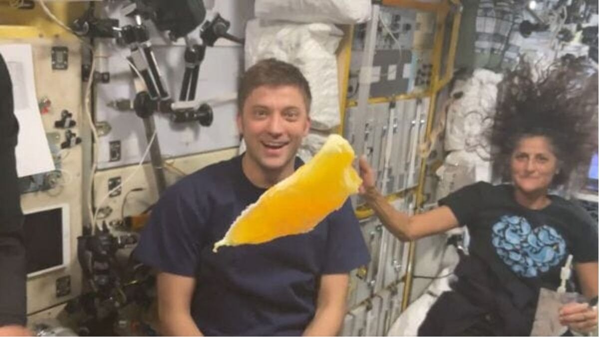 Still from clip by NASA astronaut Still from clip by NASA astronaut