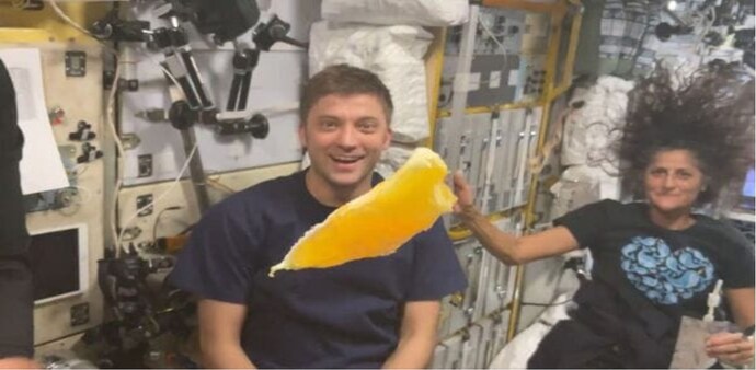 Still from clip by NASA astronaut Still from clip by NASA astronaut