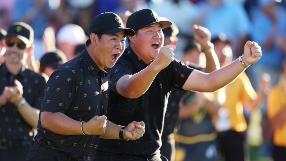 Tom Kim and Sungaje Im (right) at the 2022 Presidents Cup. Image courtesy PGA Tour/Getty Images. Tom Kim and Sungaje Im (right) at the 2022 Presidents Cup. Image courtesy PGA Tour/Getty Images.