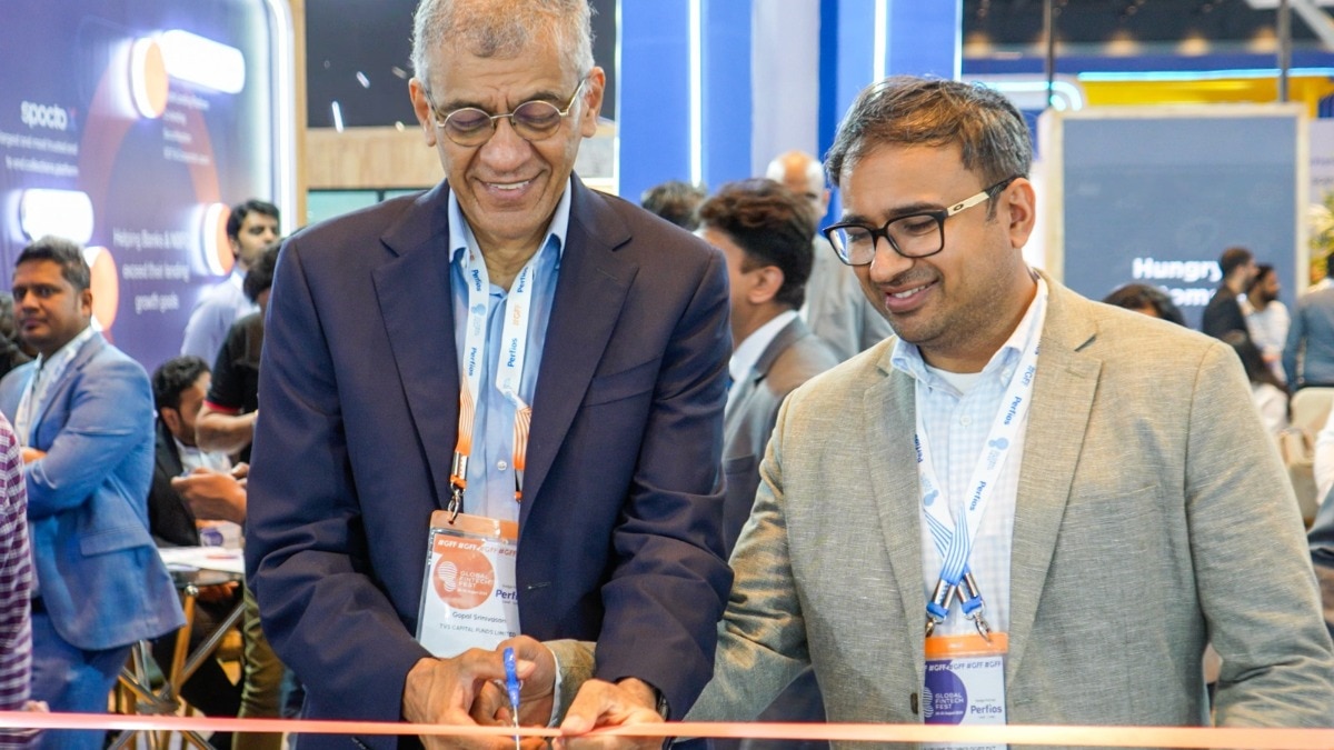 Inaugural of Accumn at the Global Fintech Fest 2024 by Gopal Srinivasan, Chairman & MD, TVS Capital Funds and Aniket Shah, CEO of Accumn - A Yubi Company Inaugural of Accumn at the Global Fintech Fest 2024 by Gopal Srinivasan, Chairman & MD, TVS Capital Funds and Aniket Shah, CEO of Accumn - A Yubi Company
