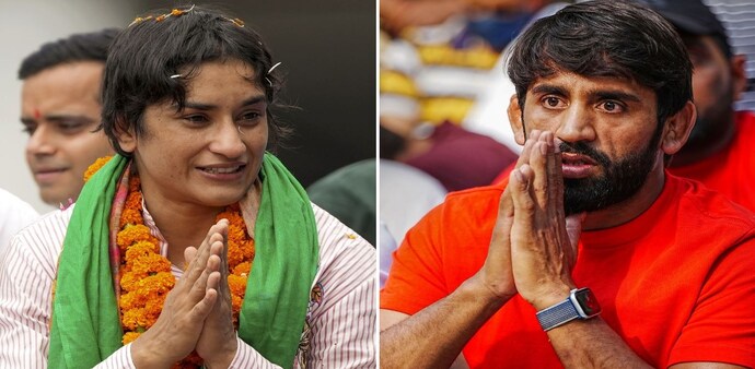 Vinesh Phogat and Bajrang Punia joined Congress Vinesh Phogat and Bajrang Punia joined Congress
