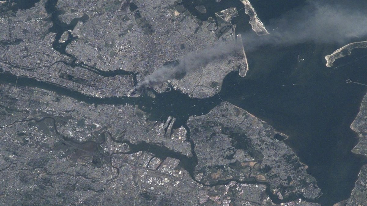 9/11 attacks captured from space. (image: NASA) 9/11 attacks captured from space. (image: NASA)