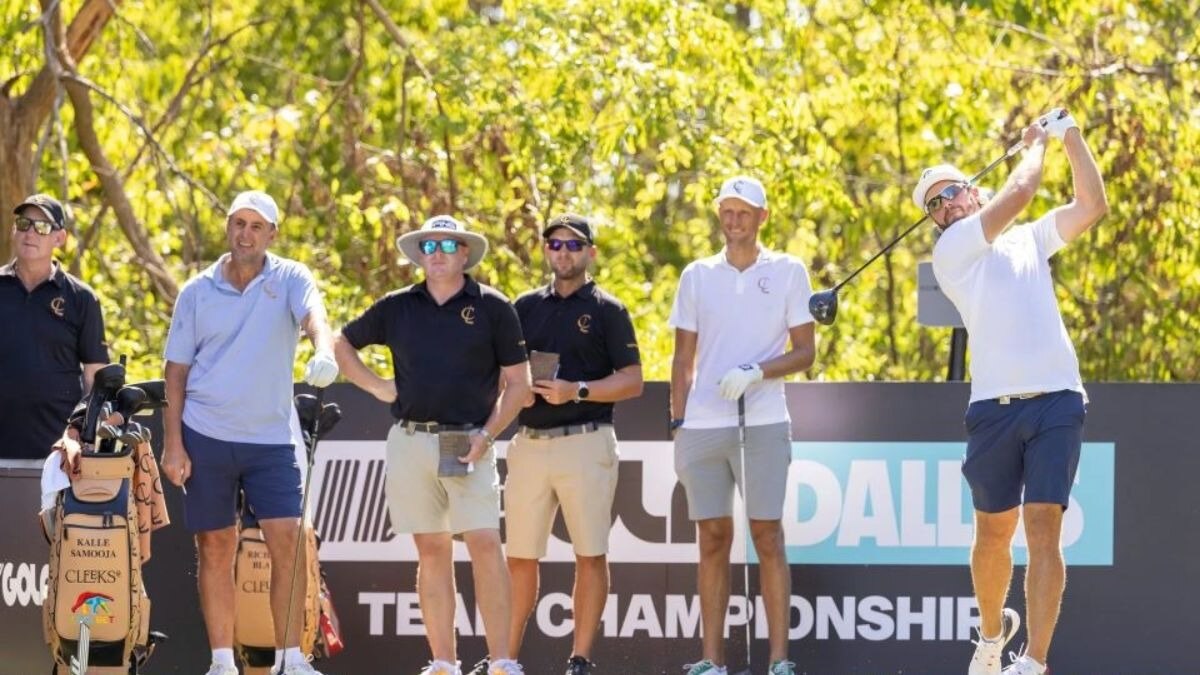 Teams at practice on Thursday ahead of the team championship quarter-finals at the Maridoe Golf Club near Dallas. Image courtesy livgolf.com. Teams at practice on Thursday ahead of the team championship quarter-finals at the Maridoe Golf Club near Dallas. Image courtesy livgolf.com.