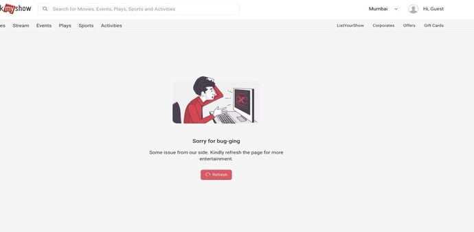 Frustrated fans took to social media to vent as the BookMyShow website went limp moments before the sale of tickets were to go live today Frustrated fans took to social media to vent as the BookMyShow website went limp moments before the sale of tickets were to go live today