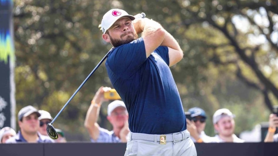 Stand-in captain Tyrrell Hatton of Legion XIII, who beat the HyFlyers’ Andy Ogletree 5&4 to set the tone in Jon Rahm’s absence during the semi-finals on Saturday. Image courtesy LIV Golf Stand-in captain Tyrrell Hatton of Legion XIII, who beat the HyFlyers’ Andy Ogletree 5&4 to set the tone in Jon Rahm’s absence during the semi-finals on Saturday. Image courtesy LIV Golf