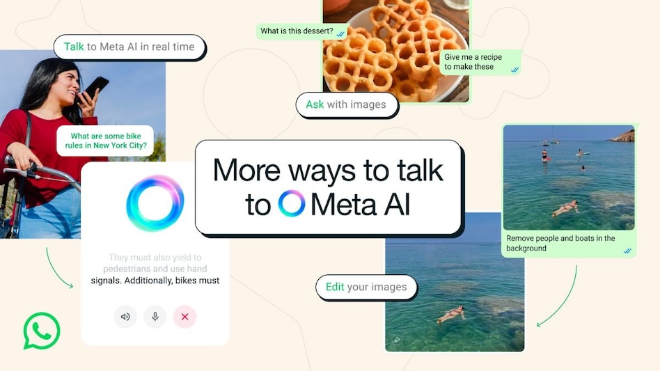 WhatsApp users can now give voice commands to Meta AI, edit photos