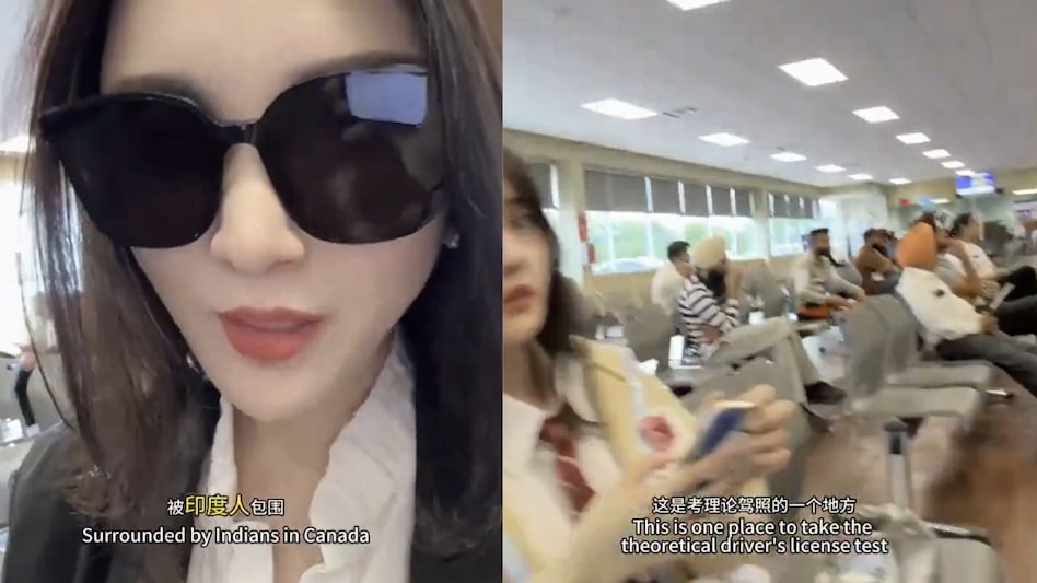 Chinese woman shared the video while she was at a driving test centre (X/@iamyesyouareno) Chinese woman shared the video while she was at a driving test centre (X/@iamyesyouareno)