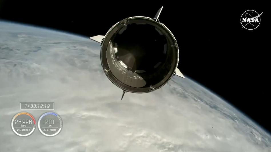 The Dragon capsule is expected to dock with the ISS in approximately over 20 hours. (Photo courtesy: @NASA) The Dragon capsule is expected to dock with the ISS in approximately over 20 hours. (Photo courtesy: @NASA)