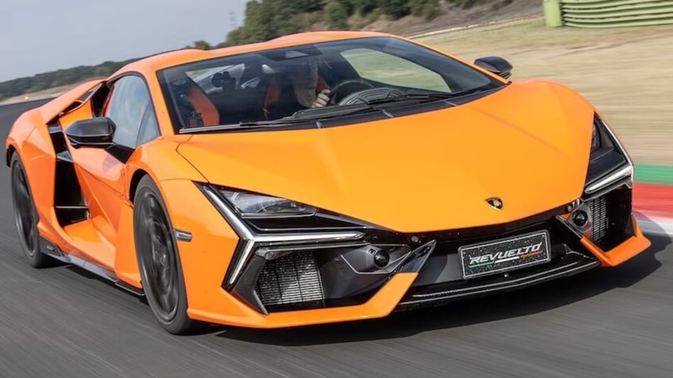 Revuelto replaces the Aventador as the brand’s flagship offering and is powered by a 6.5-litre, naturally-aspirated V12 engine that’s paired with three electric motors. Revuelto replaces the Aventador as the brand’s flagship offering and is powered by a 6.5-litre, naturally-aspirated V12 engine that’s paired with three electric motors.