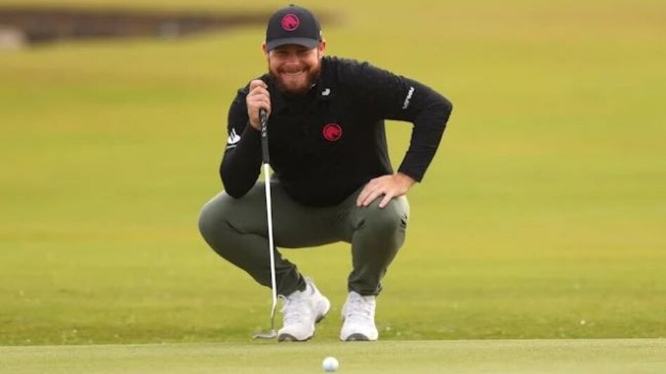 England’s Tyrrell Hatton lines up a putt on his way into the third day lead at the Alfred Dunhill Links Championship in St Andrews on Saturday. (Image courtesy: alfreddunhilllinks.com) England’s Tyrrell Hatton lines up a putt on his way into the third day lead at the Alfred Dunhill Links Championship in St Andrews on Saturday. (Image courtesy: alfreddunhilllinks.com)