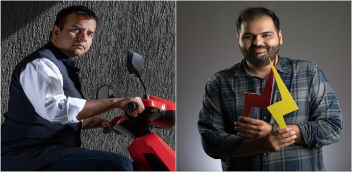 Ola CEO Bhavish Aggarwal and comedian Kunal Kamra Ola CEO Bhavish Aggarwal and comedian Kunal Kamra