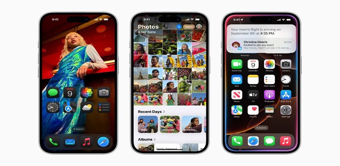 iOS 18 offers new ways to personalise iPhone with deeper customisation to the Home Screen and Control Center, the biggest-ever redesign to Photos, and the introduction of Apple Intelligence. iOS 18 offers new ways to personalise iPhone with deeper customisation to the Home Screen and Control Center, the biggest-ever redesign to Photos, and the introduction of Apple Intelligence.