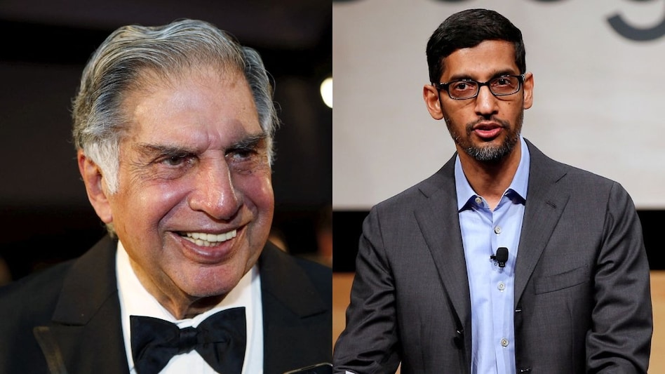 Ratan Tata and Google CEO Sundar Pichai Ratan Tata and Google CEO Sundar Pichai