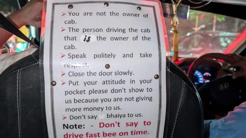 Cab driver's guidelines are all the rage on Reddit Cab driver's guidelines are all the rage on Reddit